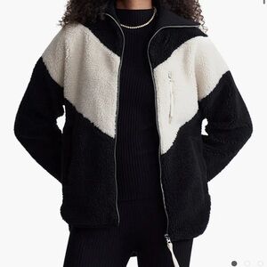 Varley Black and Cream Teddy Jacket